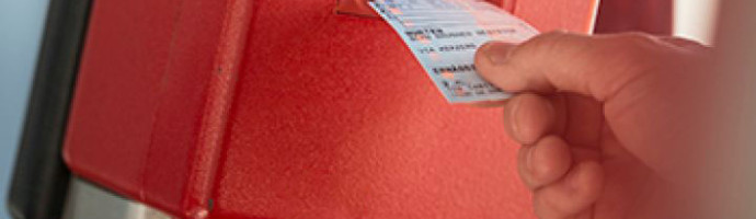 Ticketverkauf im Bus