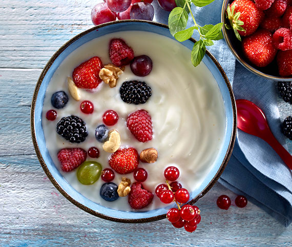 Applikation: veganer Joghurt mit Milchanalogen
