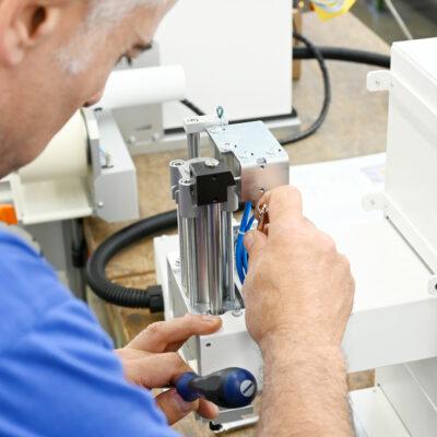 Einstellung des Tamponhubs an einer TPE 151