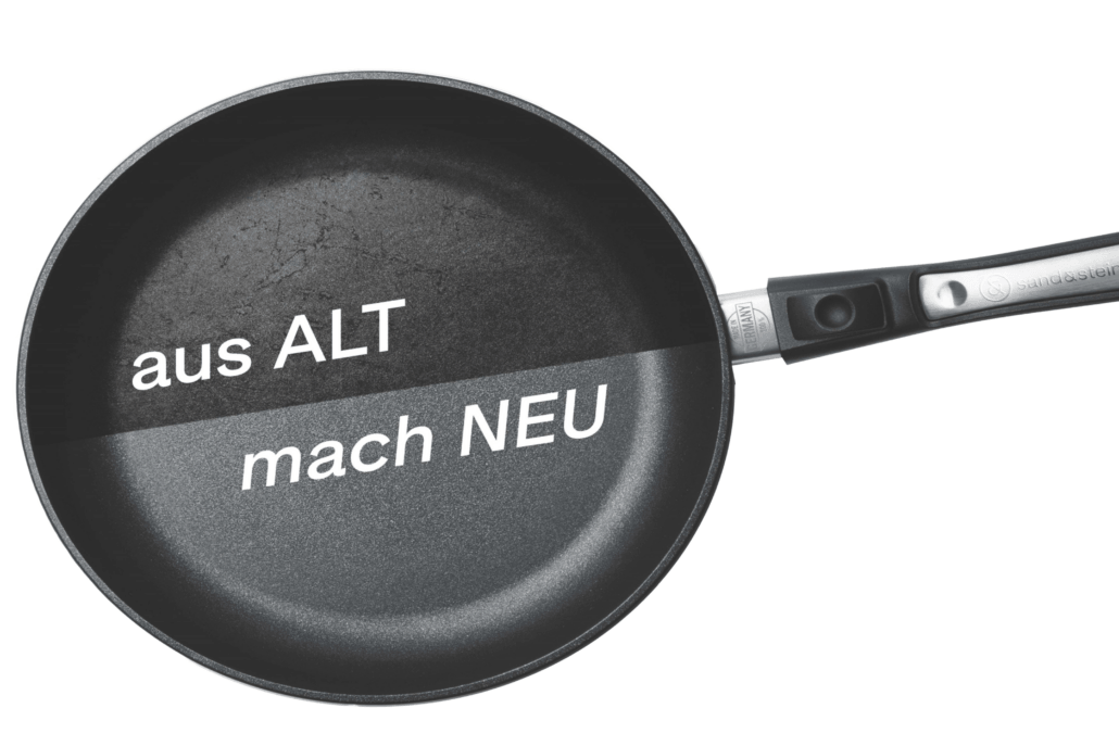Neu beschichtete Pfanne