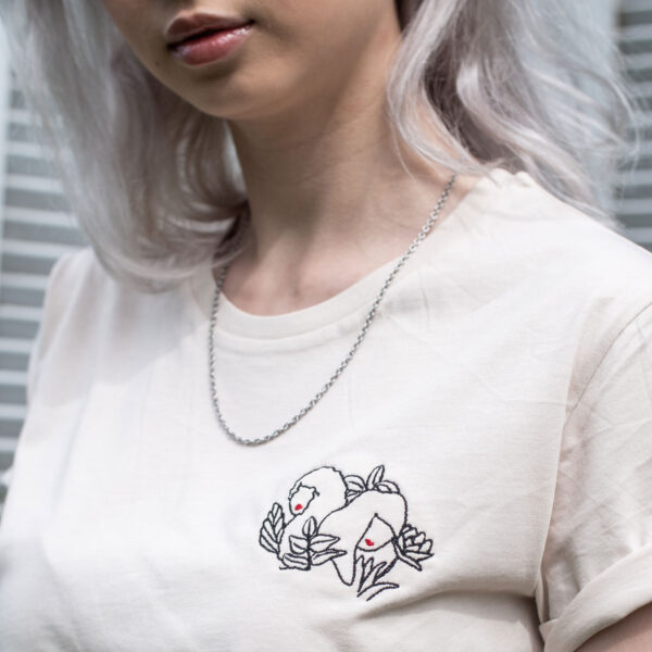 T-Shirt Les Sauvages, bestickt