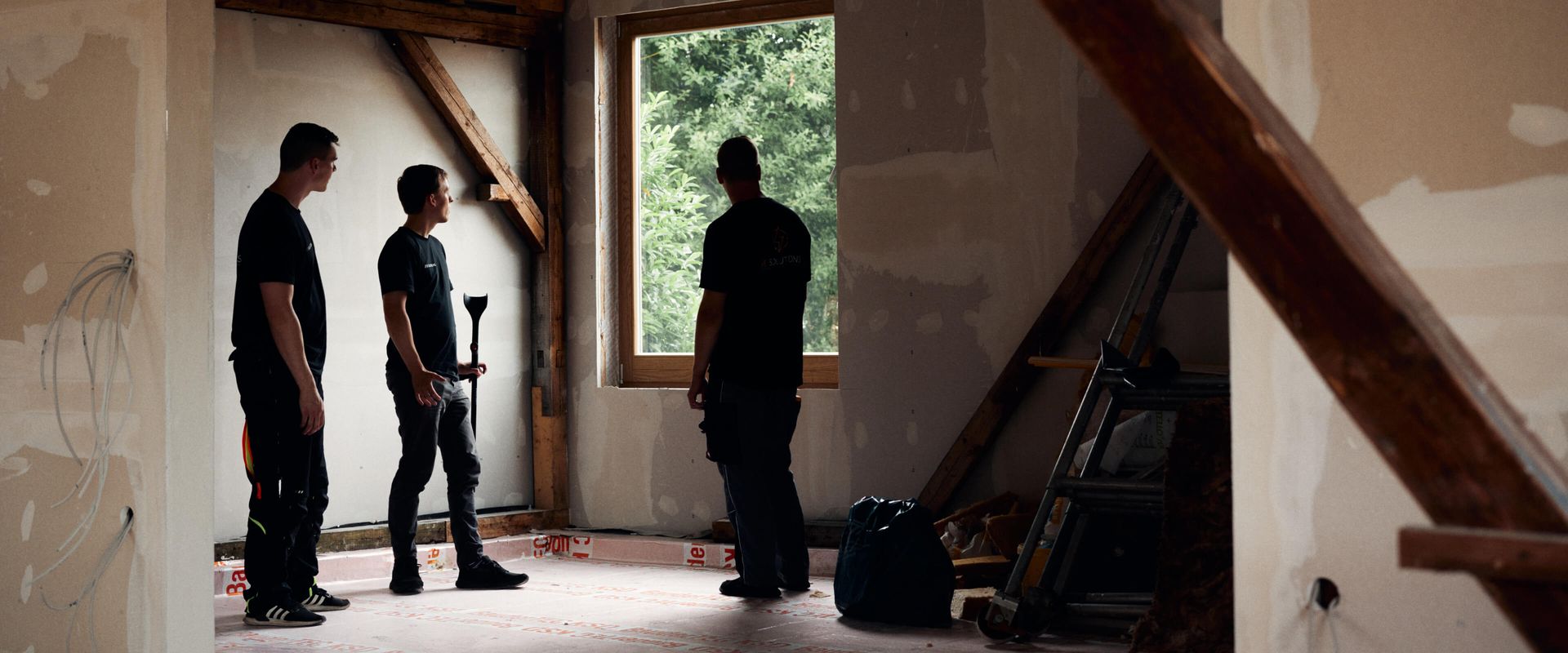 Projektteam im Rohbau