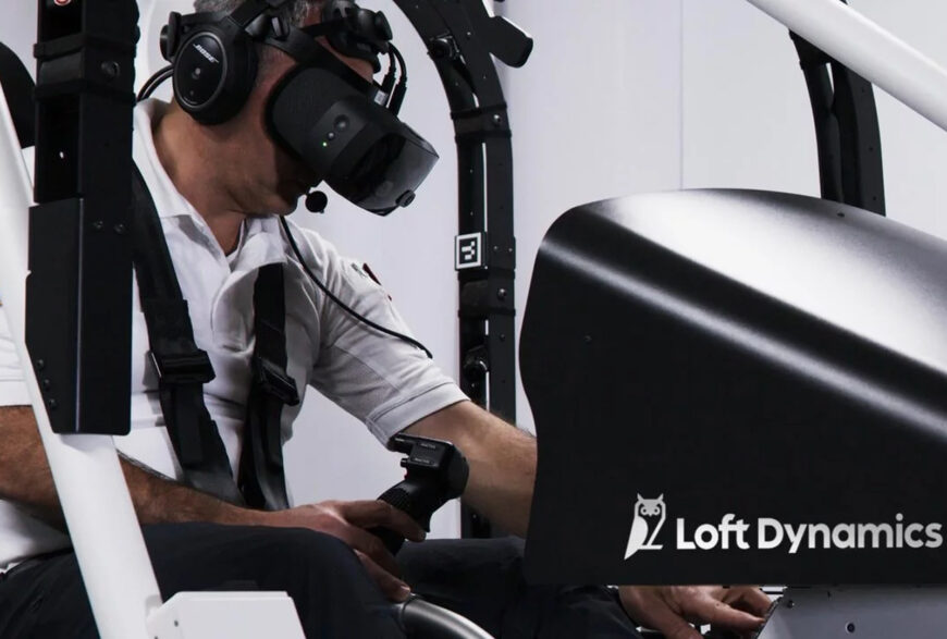 VR-Flugsimulator im Trainingseinsatz