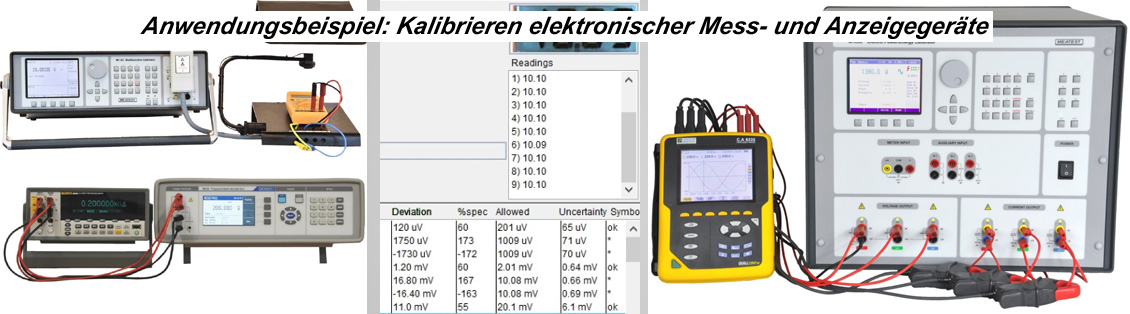 Anwendung: Kalibrieren von elektronischen Messgeräten