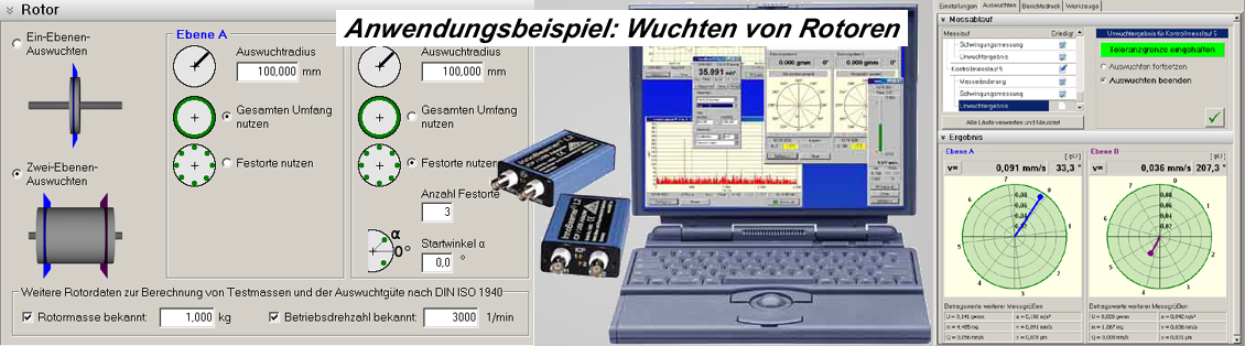 Anwendung: Betriebswuchten von Rotoren