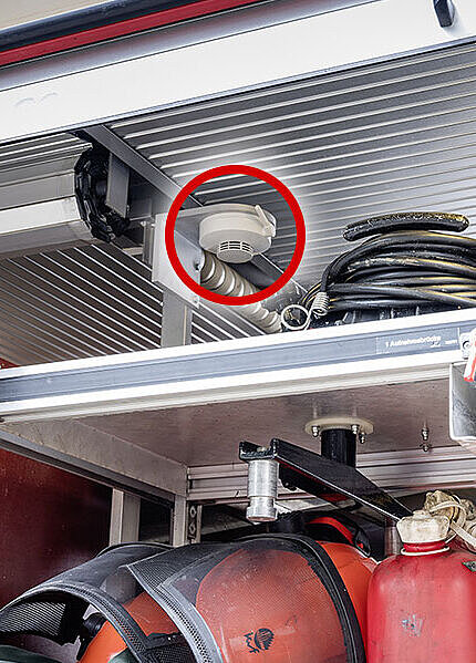 Brandfrüherkennung im Feuerwehrfahrzeug