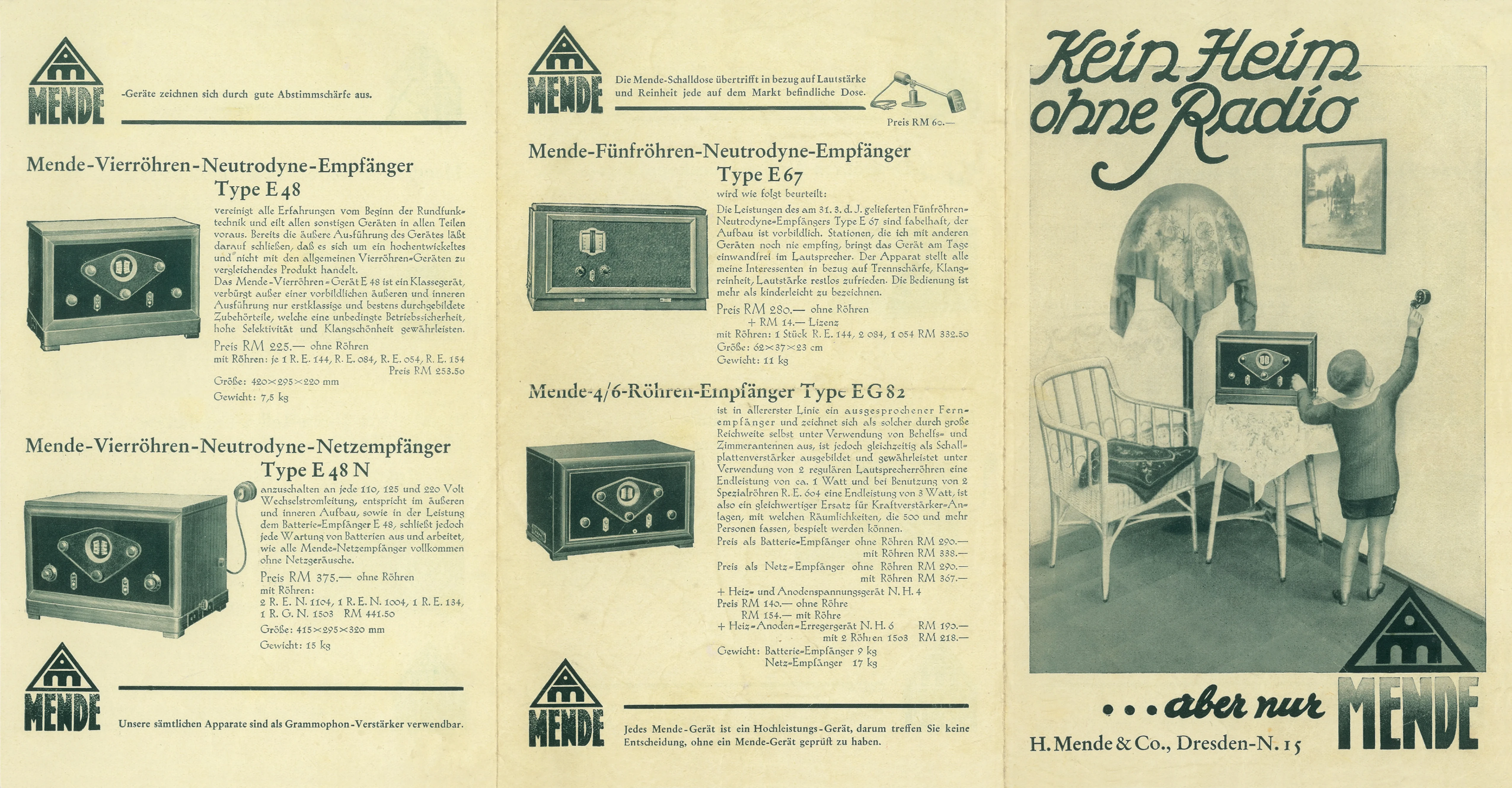 Radio Mende in Dresden – Ursprung der Marke, 1923