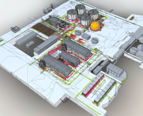 Klärschlammtrocknungsanlage (3D-Modell)