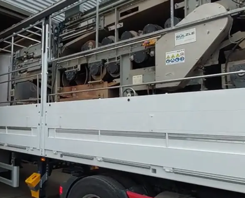 Mobile Entwässerungsanlage auf Trailer