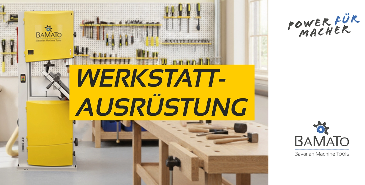BAMATO-Holzbandsäge in der Werkstatt