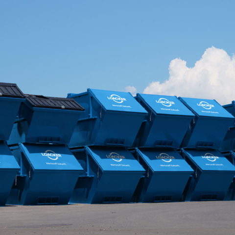 Abrollcontainer für Wertstoffe