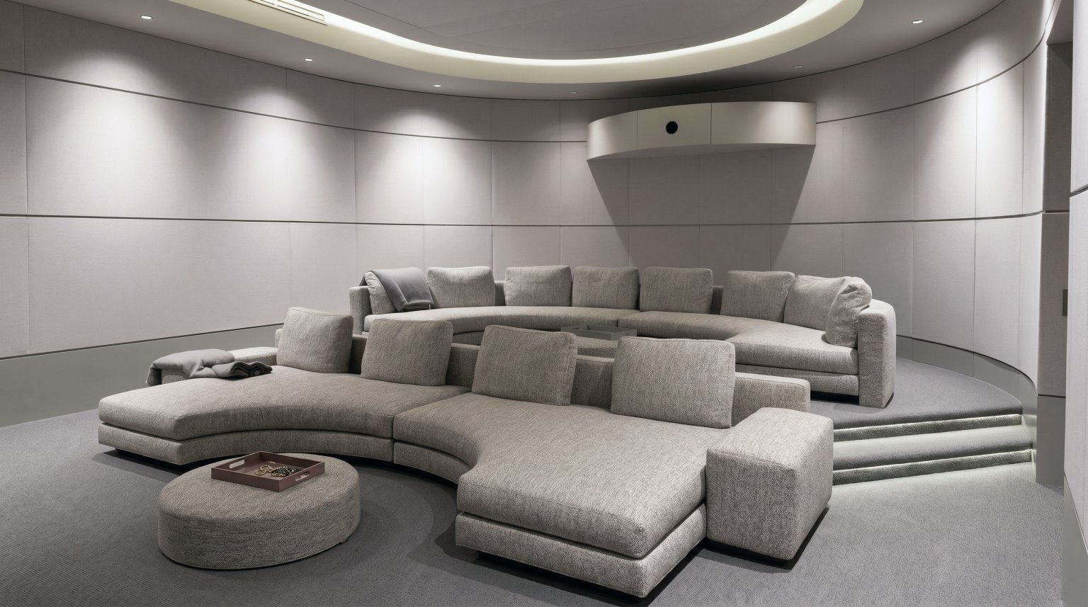 Private Cinema mit Massivholz-Unterkonstruktion