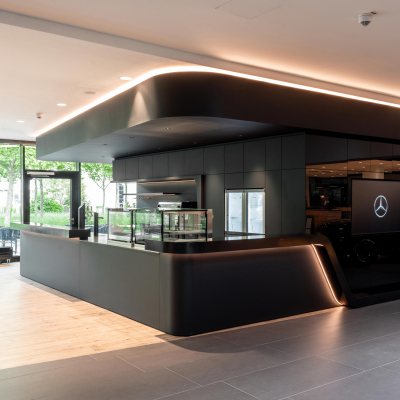 Bistro-Theke im Autohaus