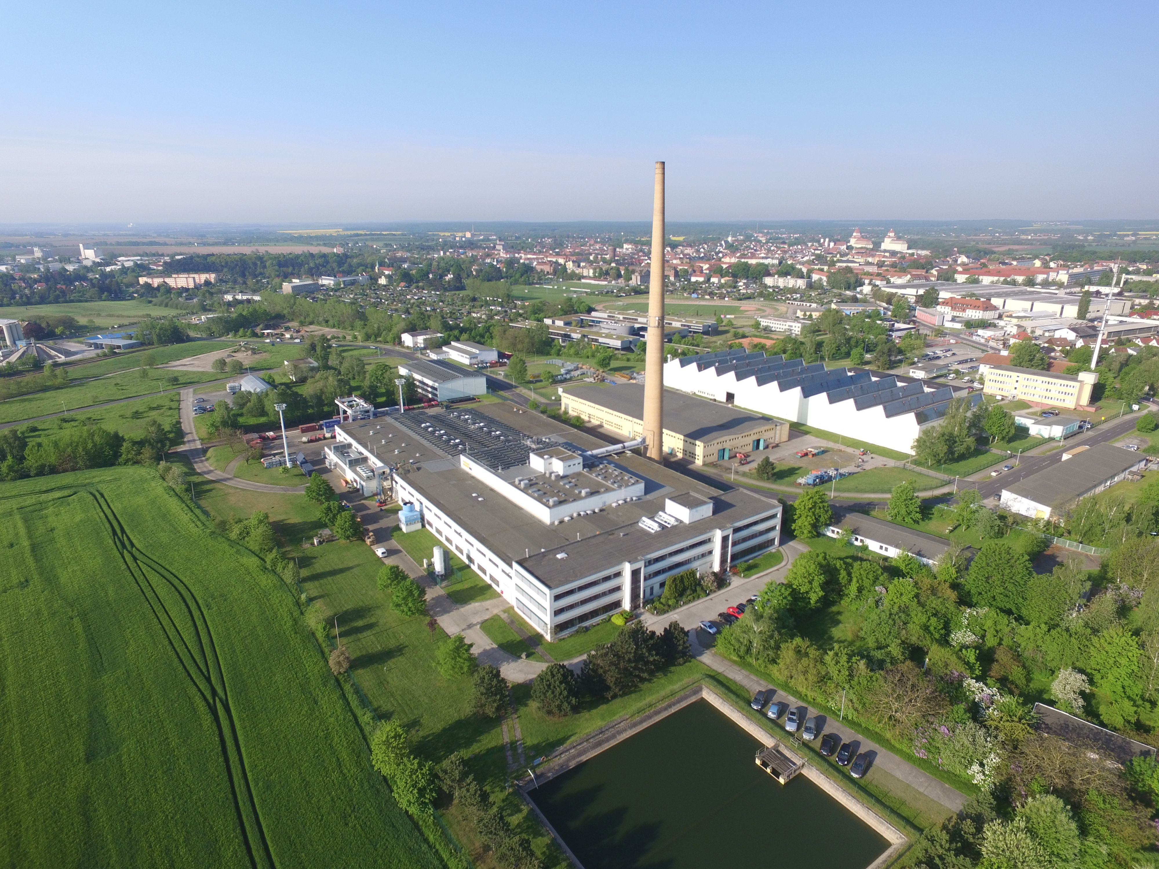 Industriegelände Wurzen aus der Luft