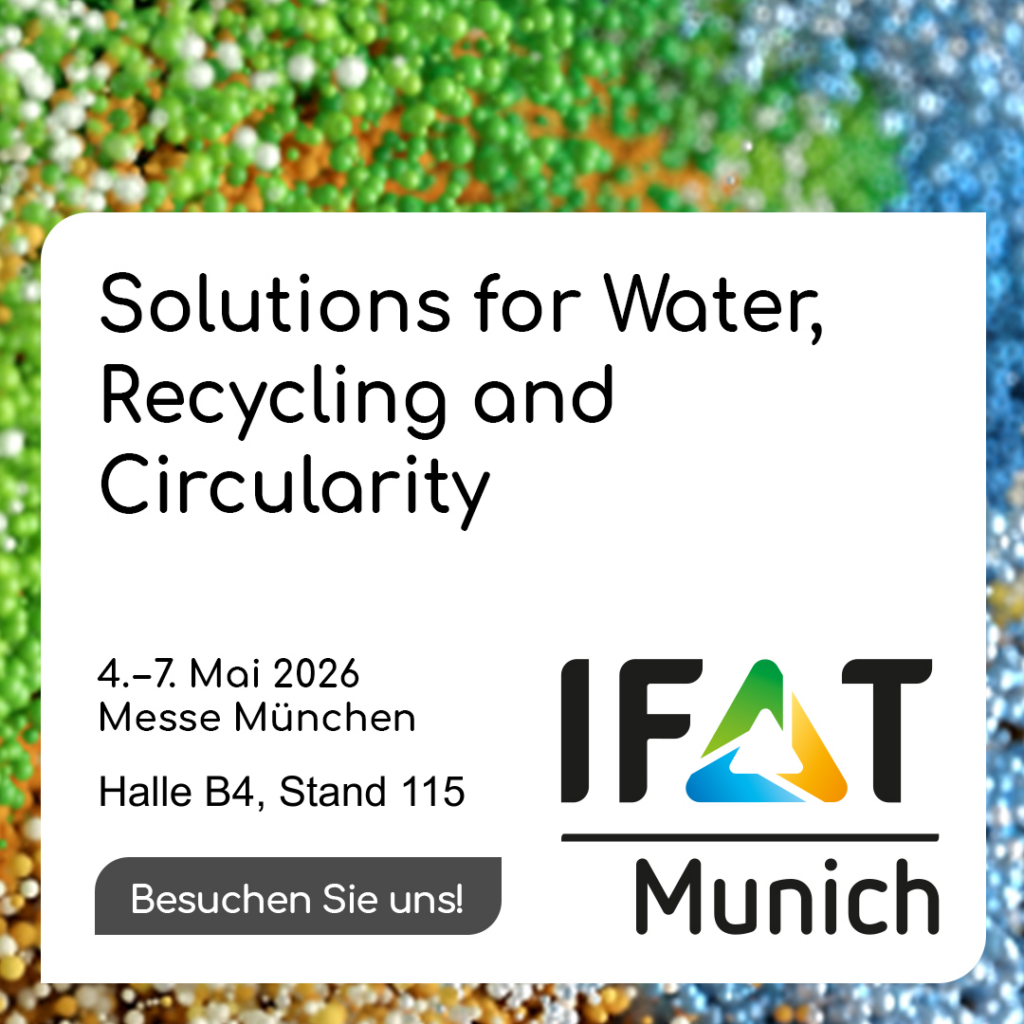 IFAT München, Halle B4, Stand 115, 4.–7. Mai 2026