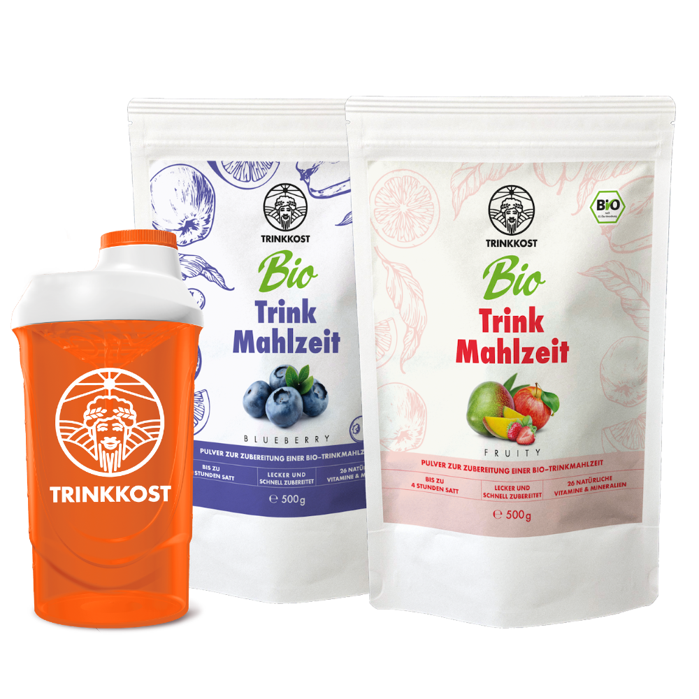 Fruity Starter: 10 Bio-Trinkmahlzeiten mit Shaker