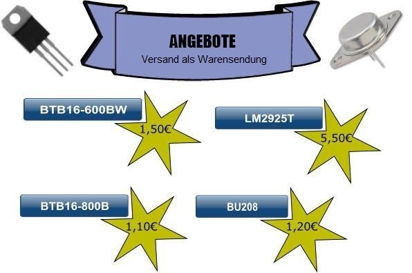 Elektronische Bauteile (Dioden, Transistoren, ICs u. a.)