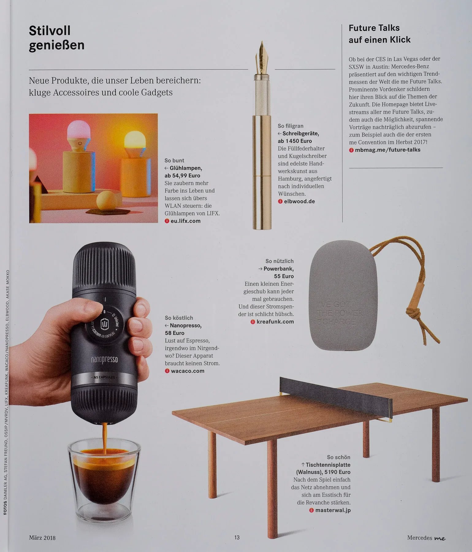 Präsentation im MERCEDES ME-MAGAZIN 01-2018