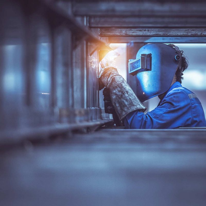 Welded assemblies for plant construction