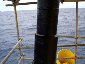 Saniertes Steigrohr mit Belzona 5811 und 5831