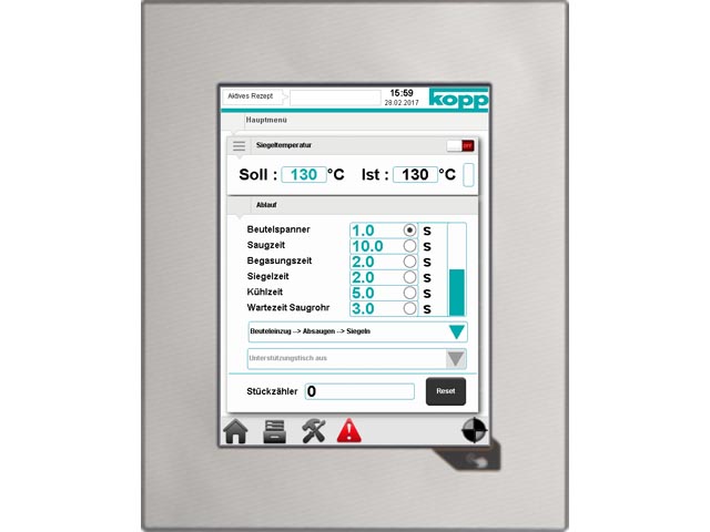 Heißsiegelgerät K600V mit Touchpanel