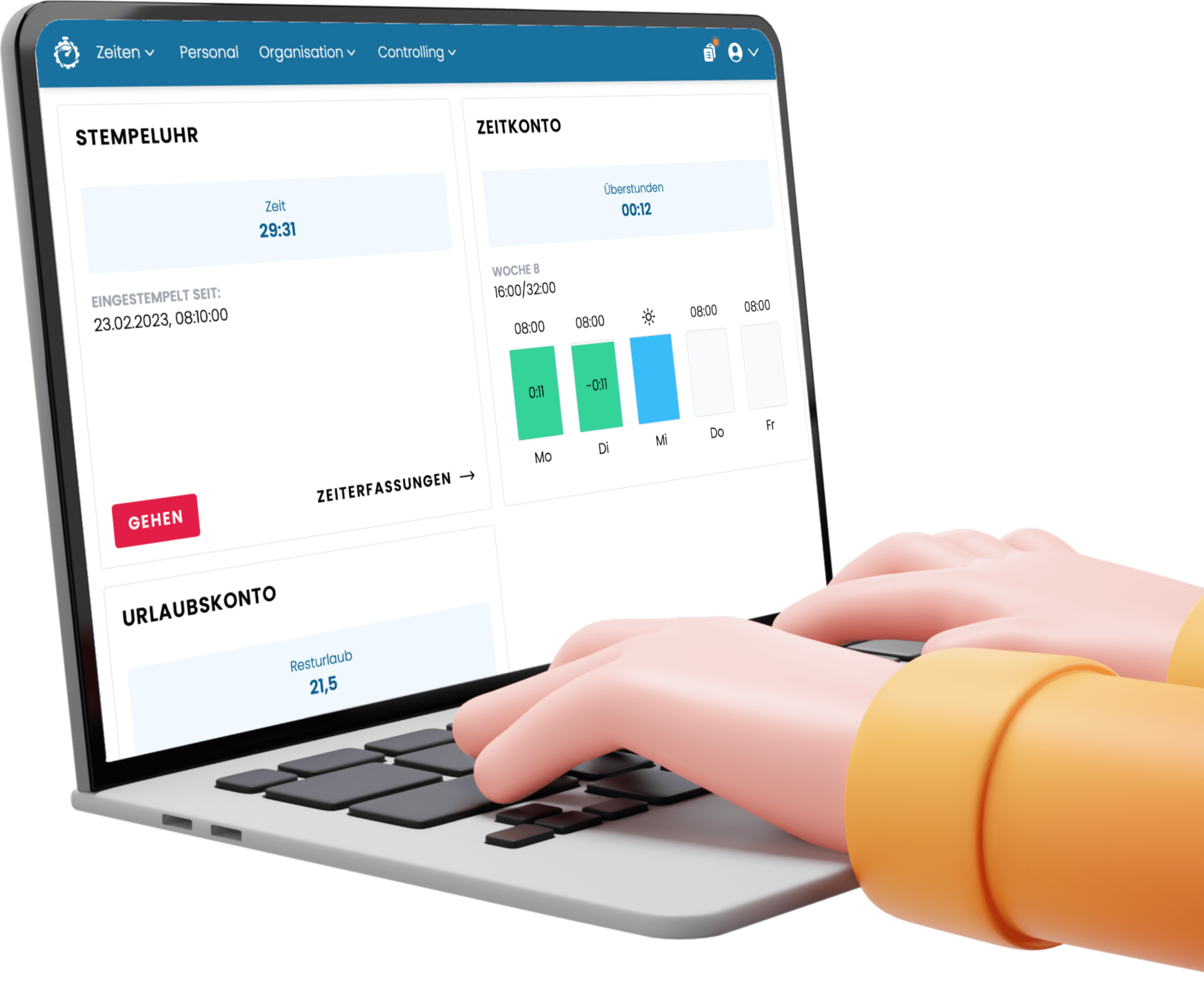 Zeiterfassungs-Dashboard
