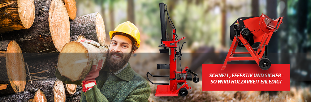 Brennholztechnik: Holzspalter und Wippkreissägen