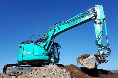 Bagger im Tiefbau