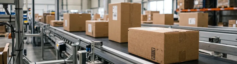 Fördertechnik in einer industriellen Produktionsumgebung