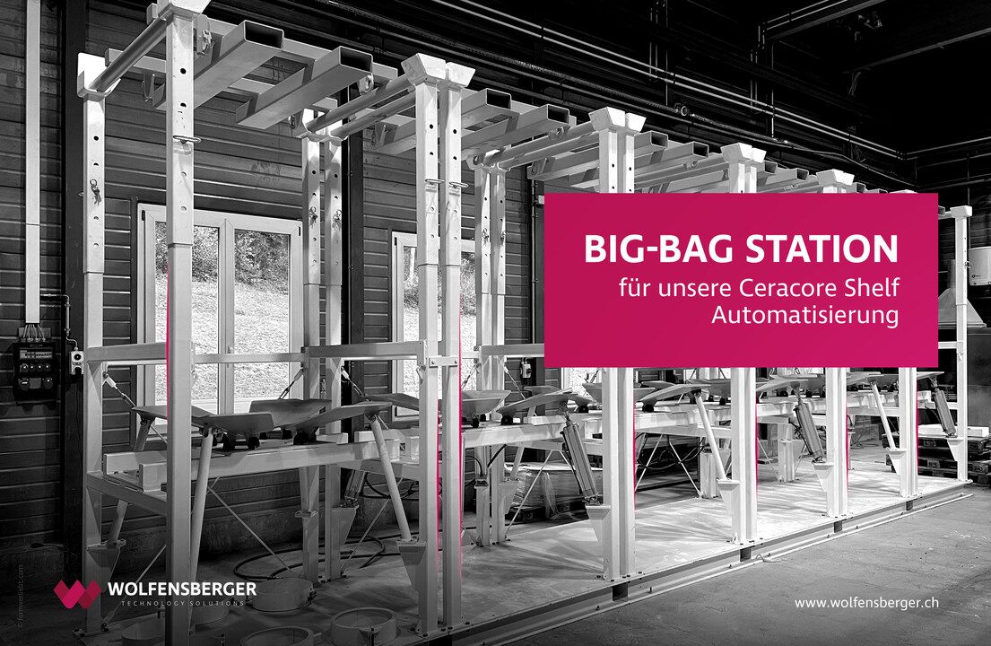 Big-bag station for the Ceracore® Shelf automation