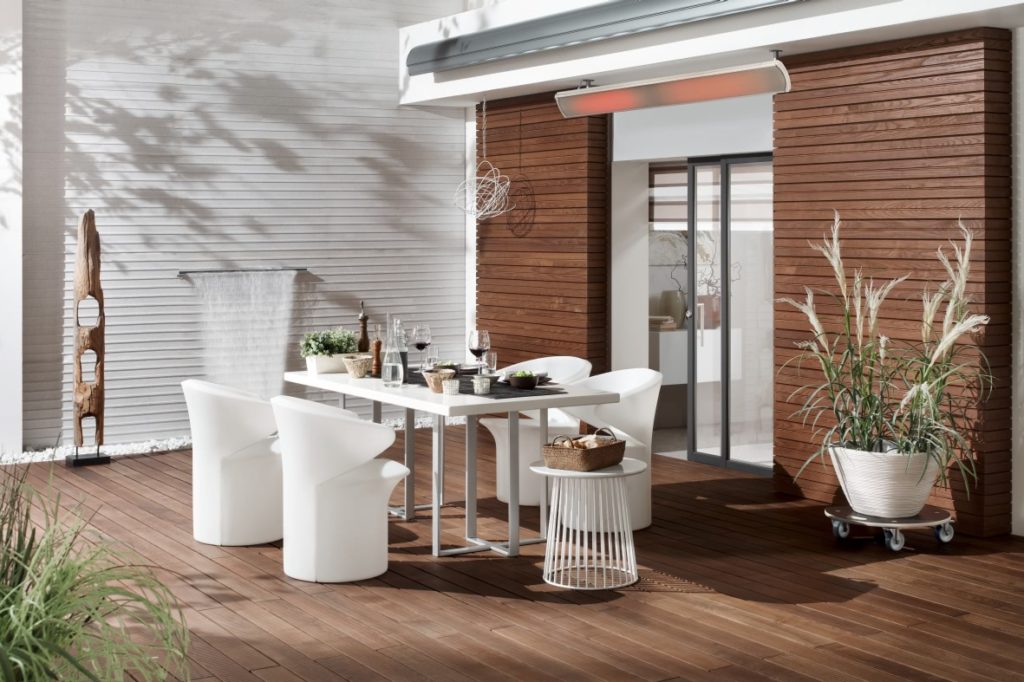 Infrarotheizung auf Terrasse