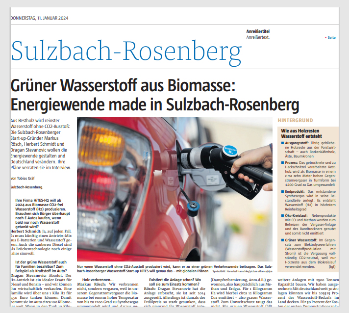 Grüner Wasserstoff aus Biomasse