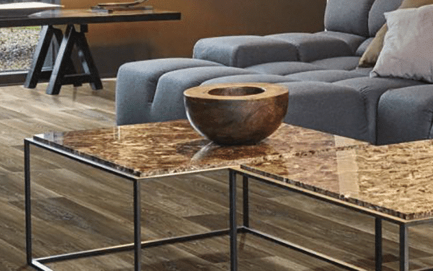 Resilient flooring in the living room