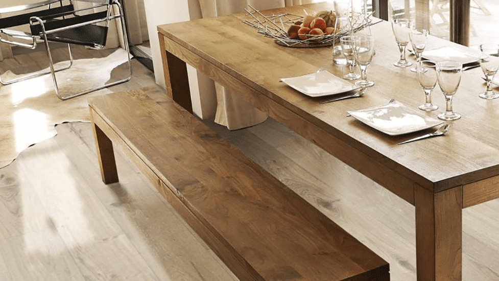 Resilient flooring in the dining room