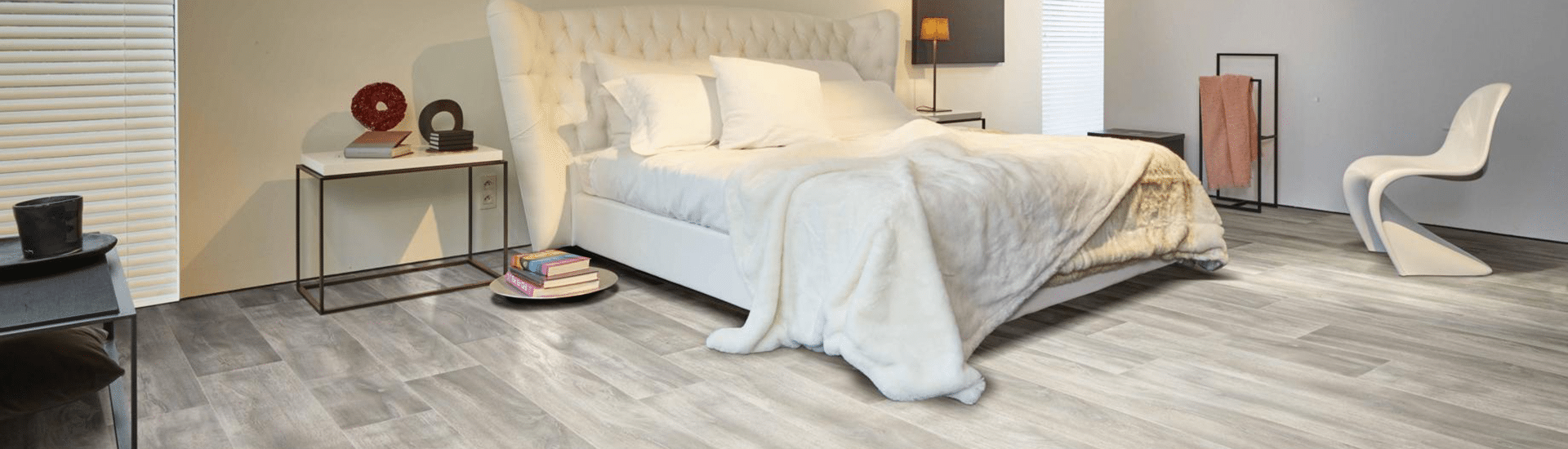 Resilient flooring in the bedroom