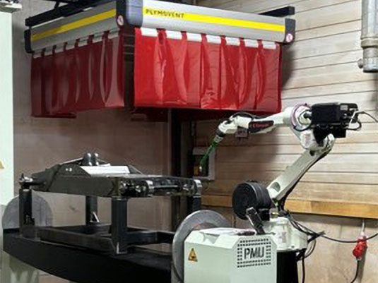 Schweißroboteranlage für allseitiges Schweißen in einer Aufspannung