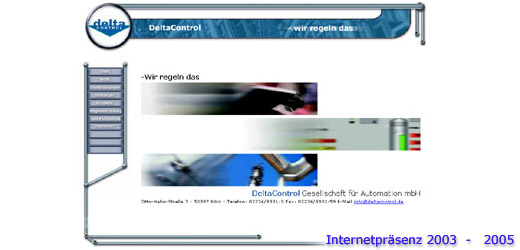 Webseite 2003–2005