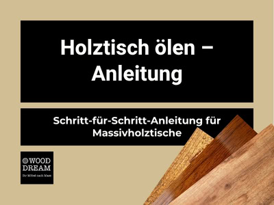 Geölte Massivholz-Tischplatte im Detail