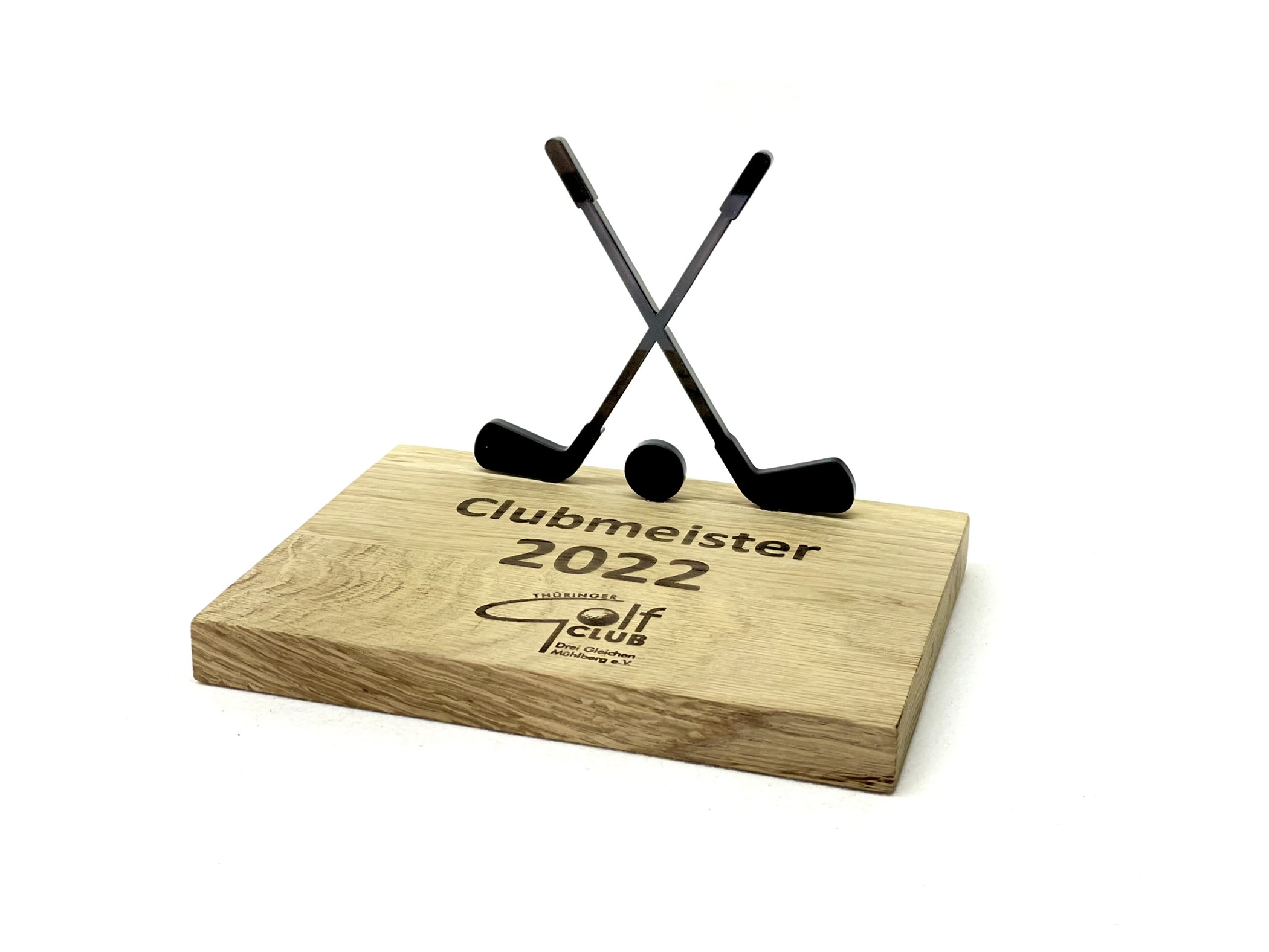 Golftrophäe Holz/Acryl