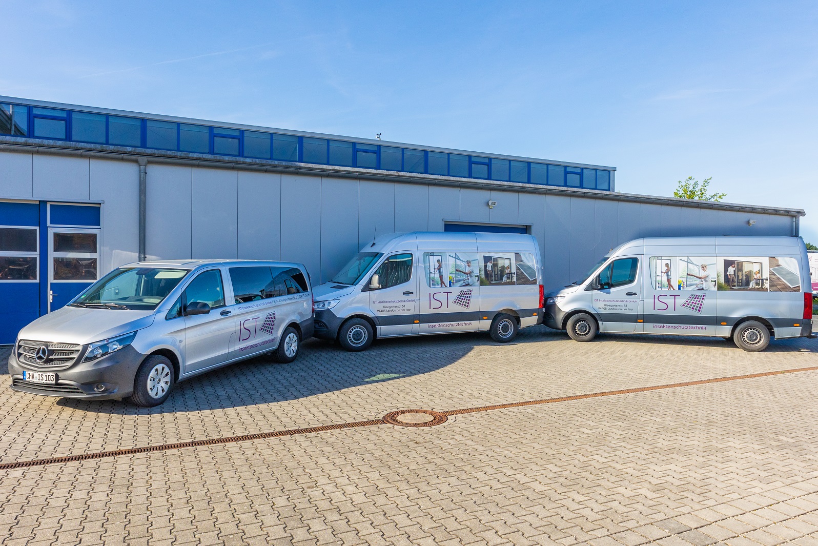Fuhrpark für Beratung und Montage beim Kunden