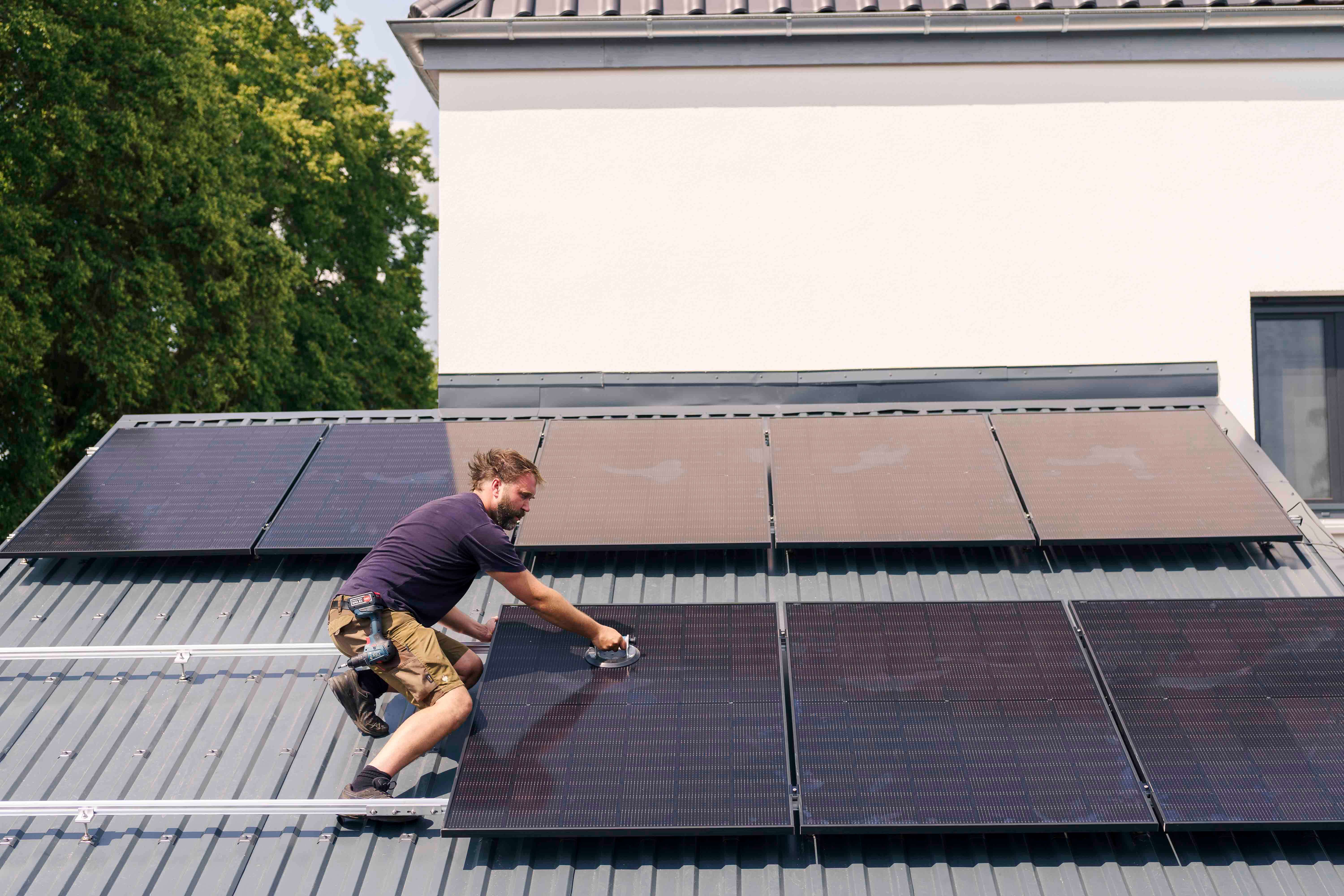 PV-Anlage in Montage