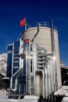 Kompaktfilteranlage mit Absaugventilator