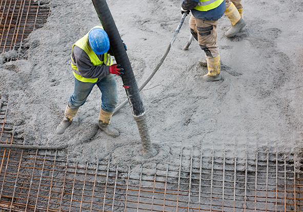 Betonarbeit vor Ort