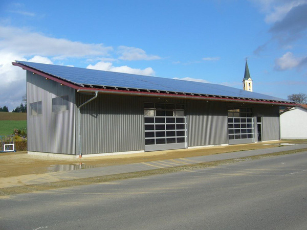 Pultdachhalle mit PV-Anlage (10 x 25 m)