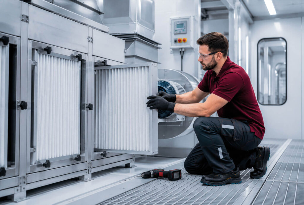 Arbeit an Industrieanlagen