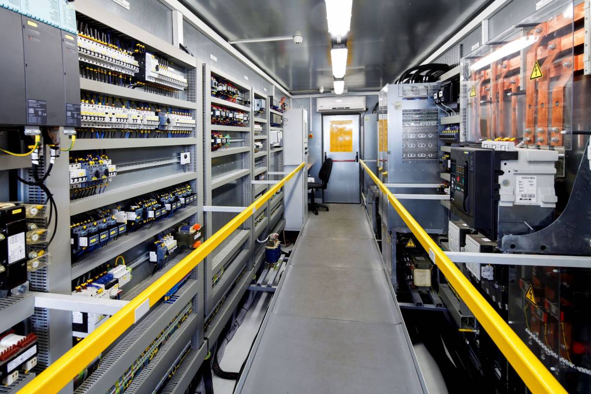 Elektrohaus für Containerkran