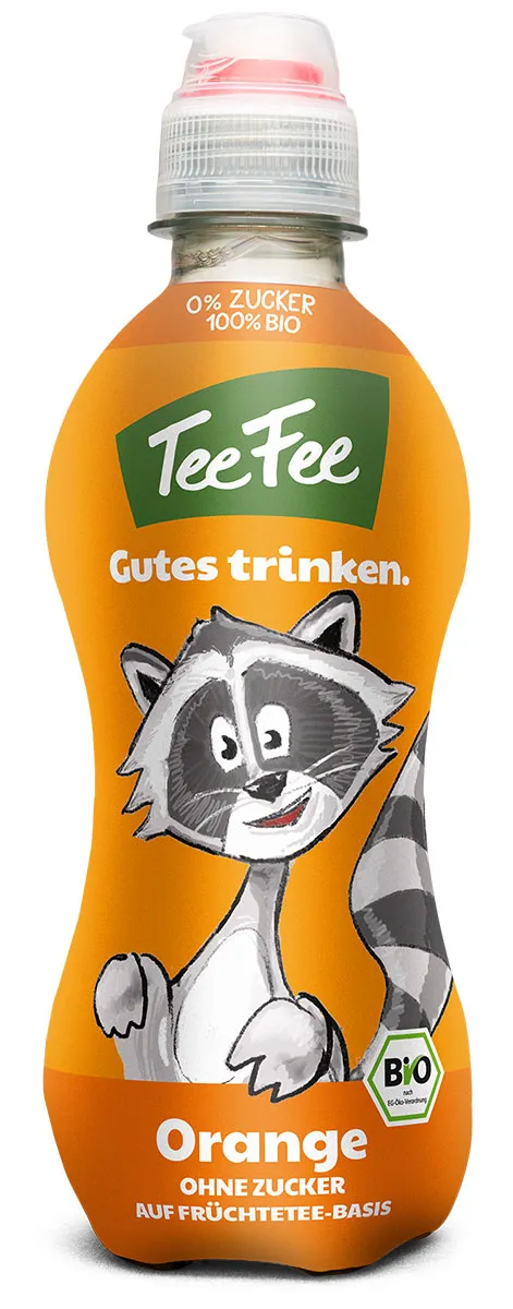 TeeFee KIDS Orange, 0,3-l-PET-Rezyklat-Flasche