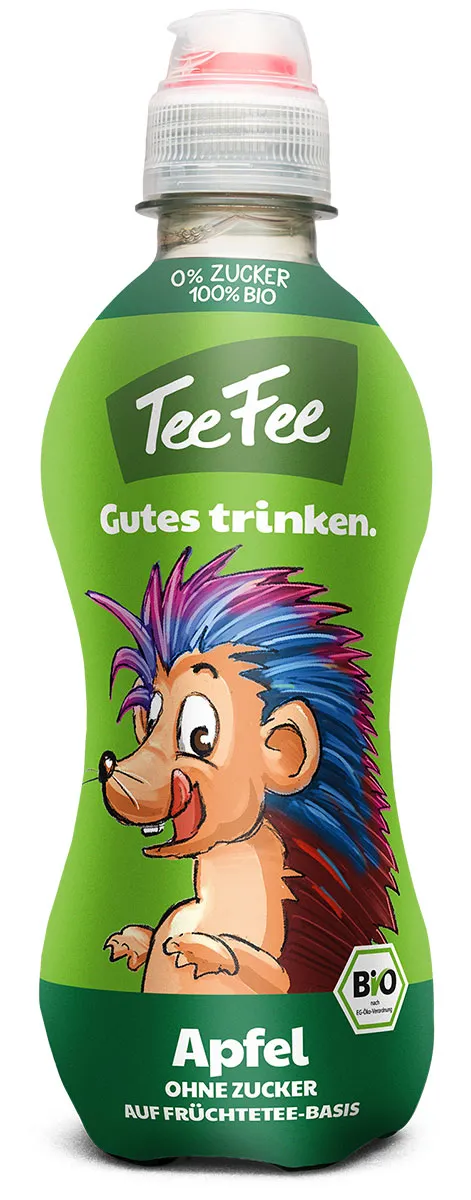 TeeFee KIDS Apfel, 0,3-l-PET-Rezyklat-Flasche