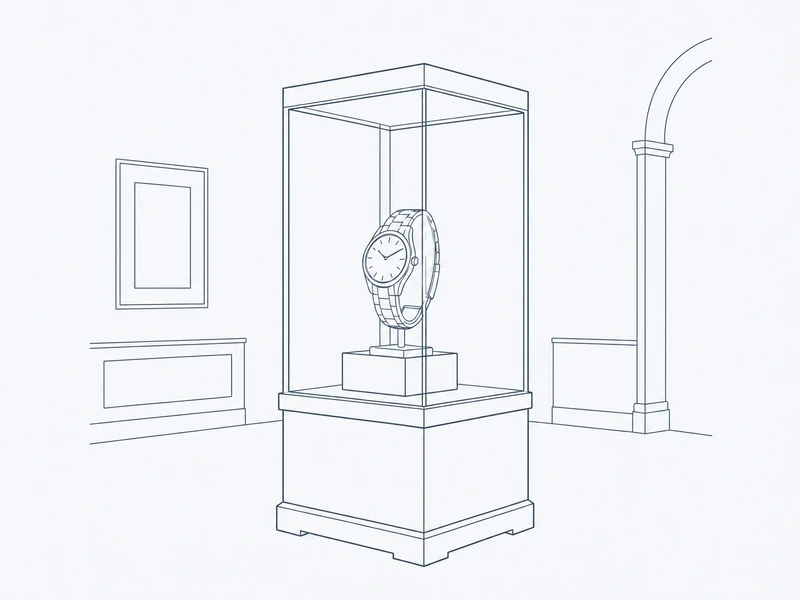 Transparente OLED-Vitrine im Museum, ausgeschaltet
