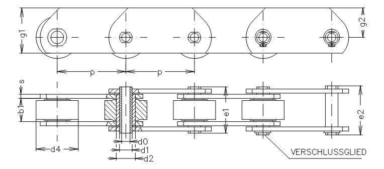 Hohlbolzenkette MCT 8168